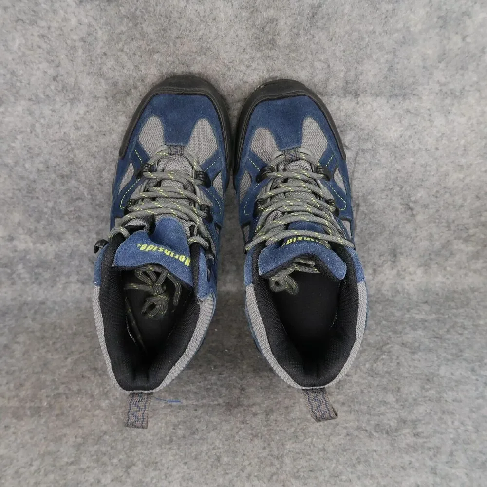 Northside Shoes Kids 3 Hiking Boots Suede Waterproof Athletic High Top Blue Gray